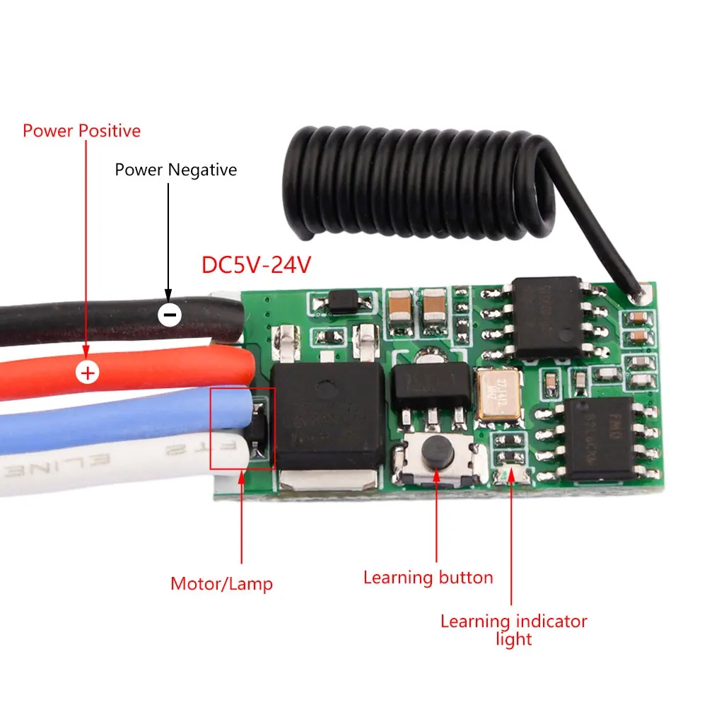 Rf 433Mhz Module - LED 조명 모터용 DC 3.7V-24V 433MHz