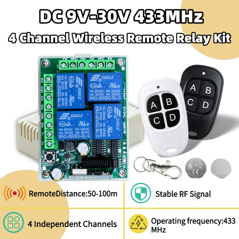 Rf 433Mhz Module - 433MHz 범용 무선 리모컨 DC 12V