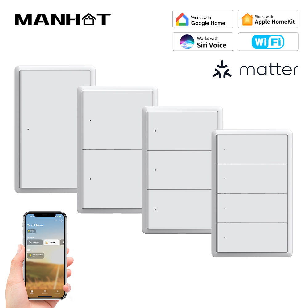 Diy Home Electronics - MANHOT 홈킷 WiFi 스마트 스위치 (중성선