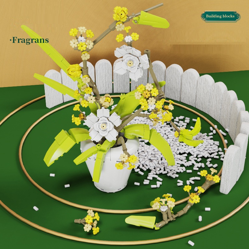 빌딩 블록 꽃 난초 시리즈 분재 소녀 빌드 장난감 꽃  - Diy Electronics For Adults 리뷰 및 가격