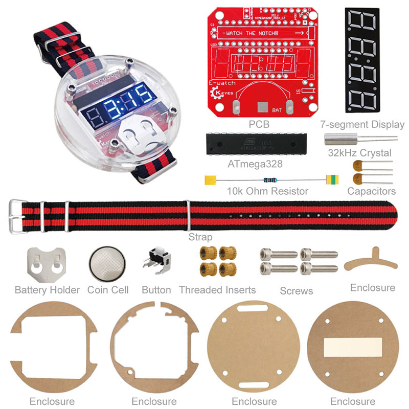 단일 칩 LED 키트 시계, DIY 빅 타임 전자 시계 - Learn Diy Electronics 리뷰 및 가격