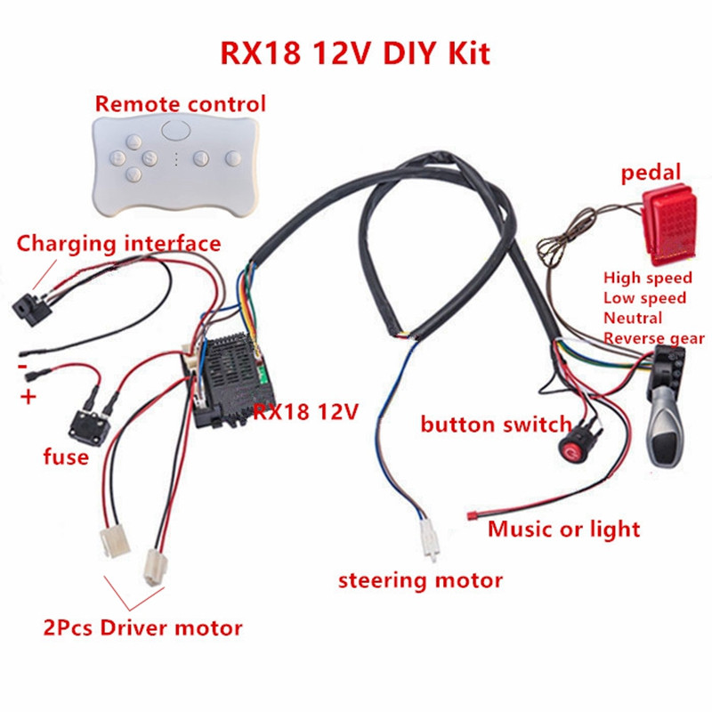 어린이 전기 자동차 DIY 개조 와이어 및 스위치 키트 - Diy Electronics Button 리뷰 및 가격