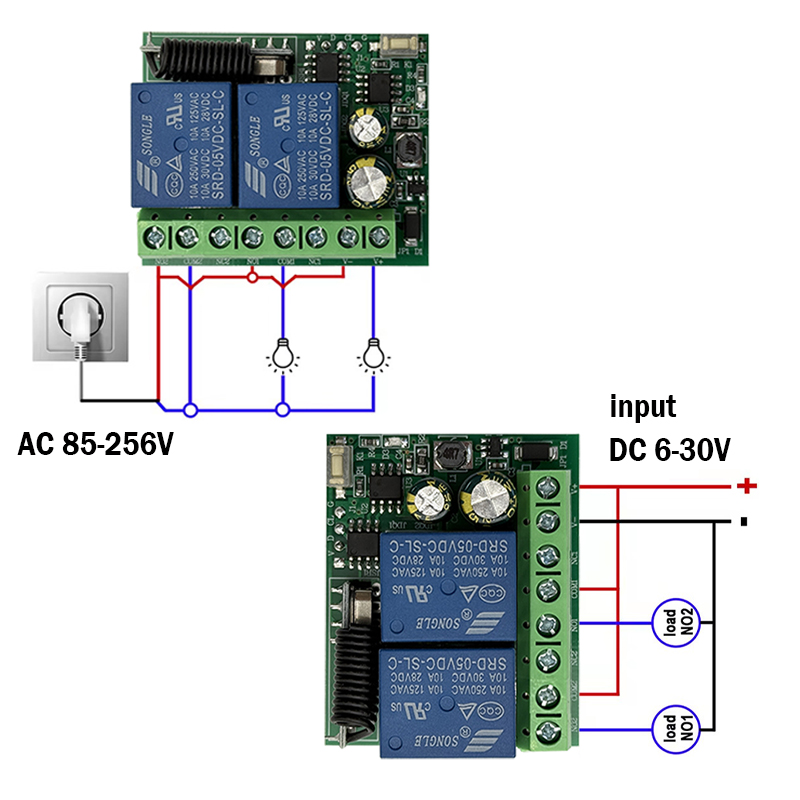 DC 9V 12V 24V AC 85-250V 2CH 릴 - Rf 433Mhz Module 리뷰 및 가격