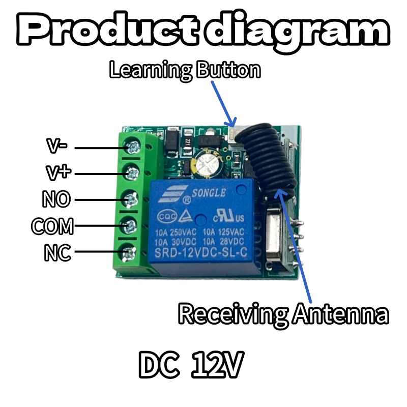 433MHz 범용 무선 리모컨 스위치 DC 12V 1채 - Rf 433Mhz Module 리뷰 및 가격