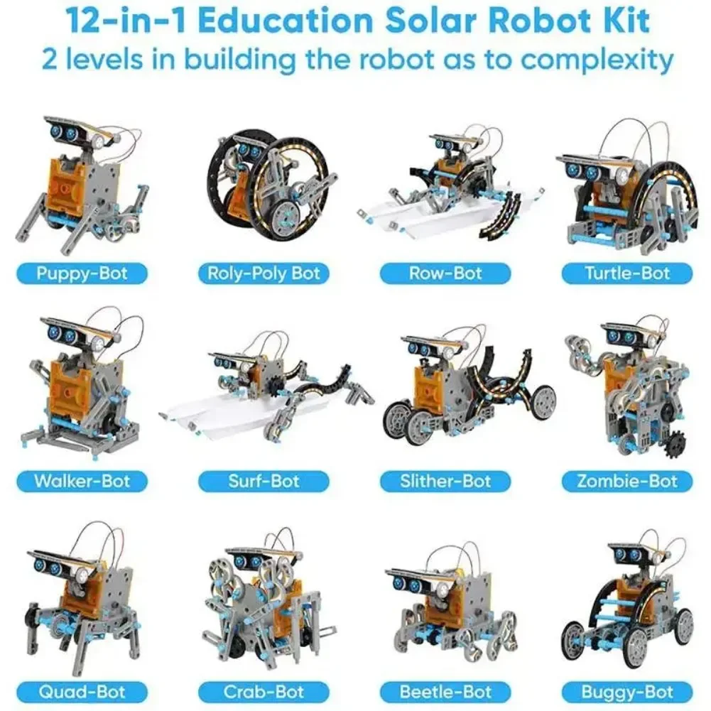 13 in 1 태양열 구동 로봇 과학 키트 DIY 빌딩 - Diy Electronics Projects 리뷰 및 가격